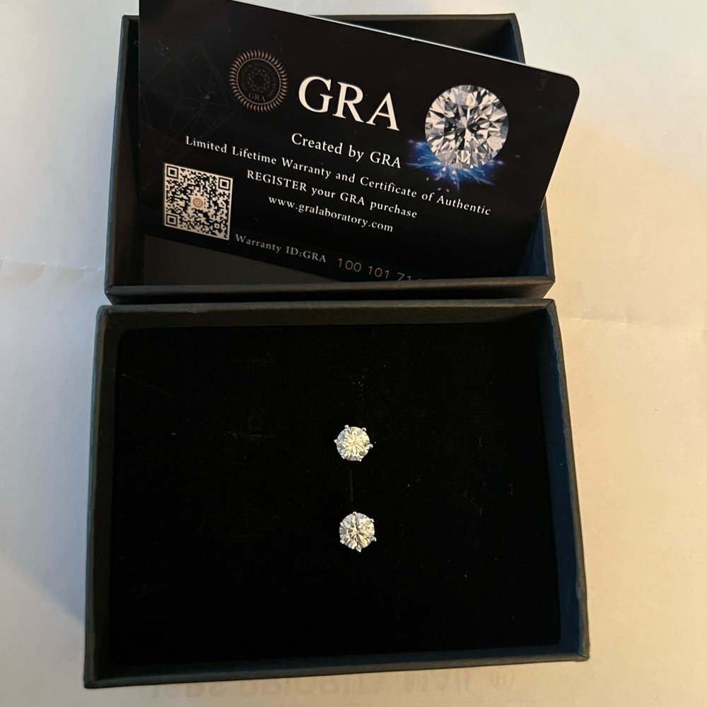 1 Carat Moissanite Earrings   of Timeless 6 Claws Classic 925 silver